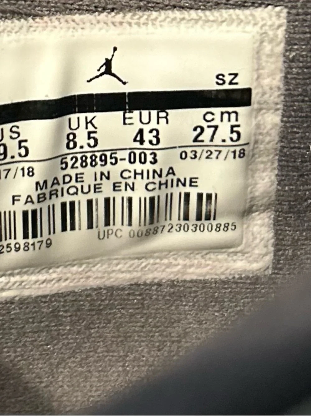 Air Jordan 11 Retro Low Cool Grey Sneakers size 9.5